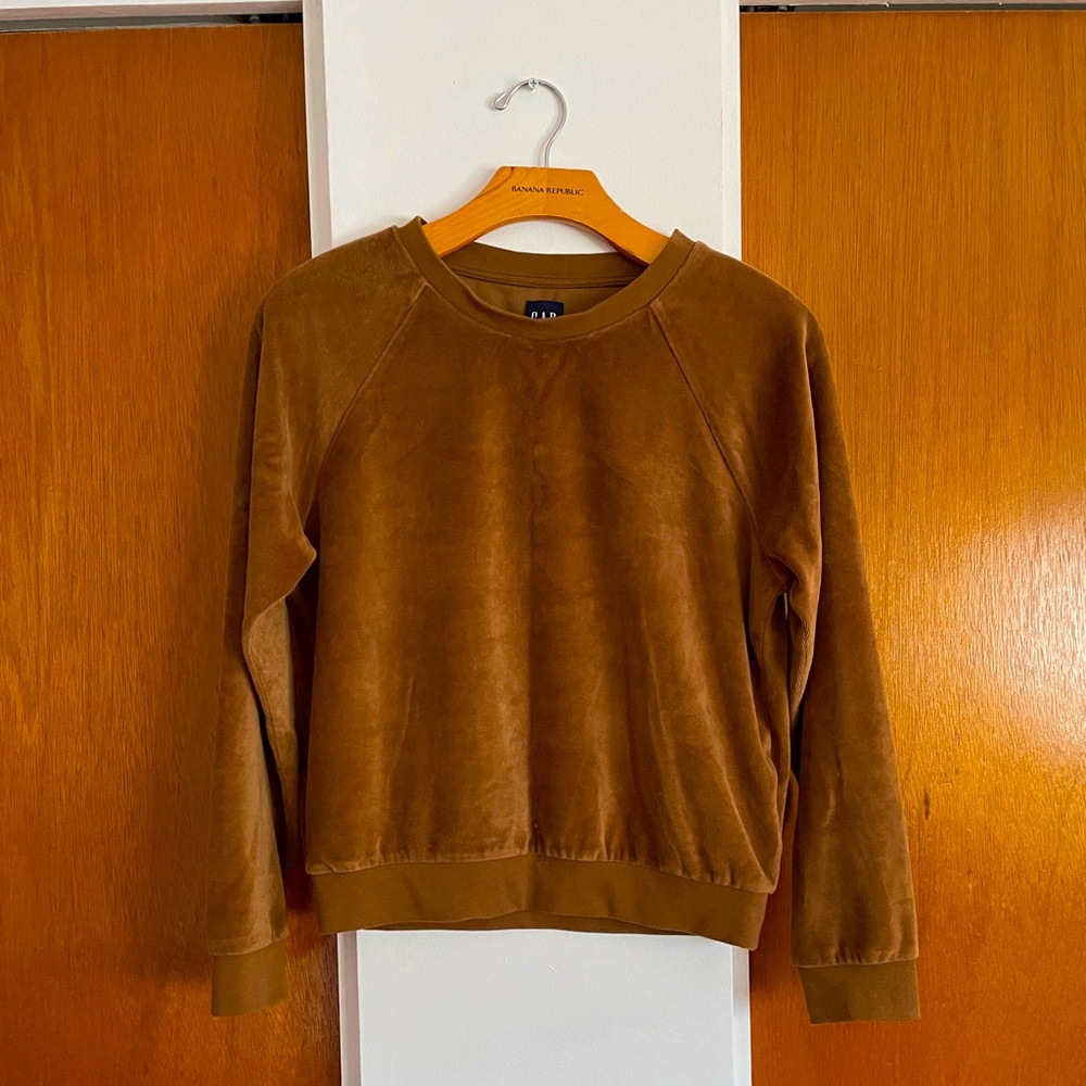 Gap velour crewneck sweatshirt